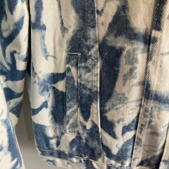 Bleach Tie-Dye Jean Trucker Jacket LG - Picture 5 of 8
